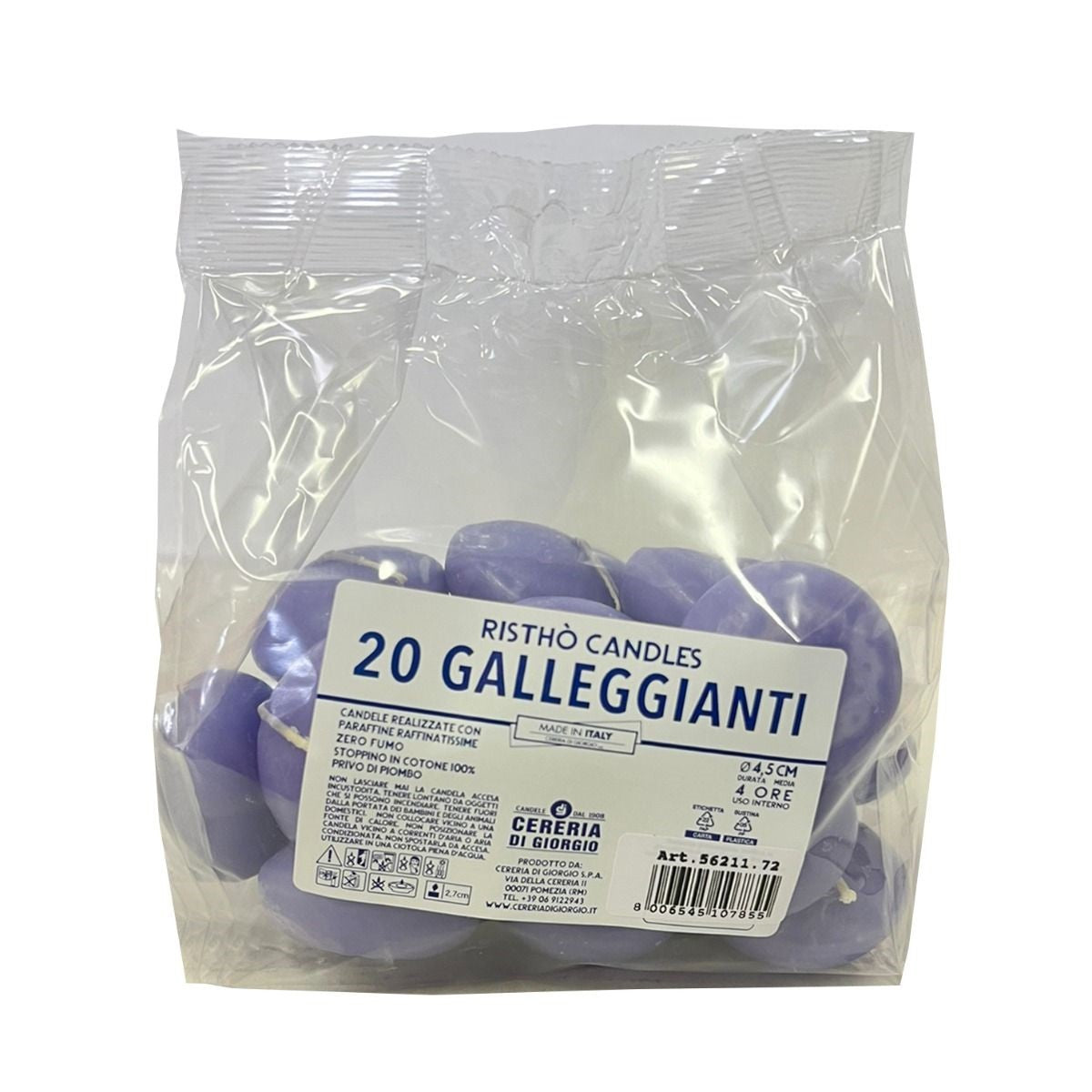 immagine-2-cereria-di-giorgio-candele-galleggianti-d-45-cm-h-27-cm-lavanda-20-pz-ean-8006545107855