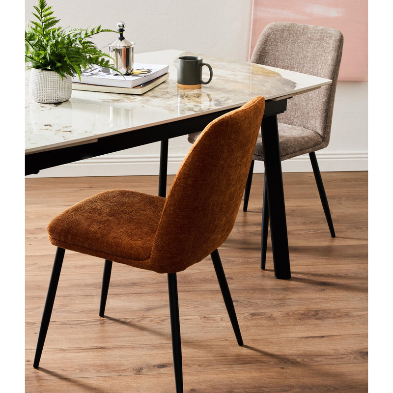 di mo di mo sedia tracy in tessuto color mattone 57x45x84 cm design moderno ean 8010402514809