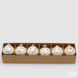 edg enzo de gasperi edg enzo de gasperi addobbo palla uomoneve di natale vetro ass d 4 cm cf 6 pz bianco rosso ean 8059824449603