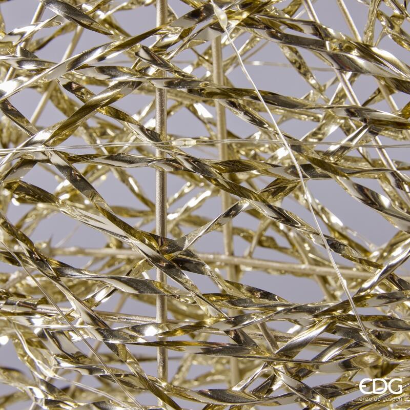 edg enzo de gasperi edg enzo de gasperi albero di natale led intreccio 30 microled h 40 cm l 34 cm l 10 cm ip20 gold ean 8059824545923