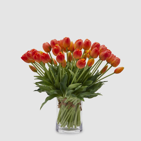edg enzo de gasperi edg enzo de gasperi bouquet di 5 tulipani chiusi gomma olis h 40 cm arancione ean 8056372972287