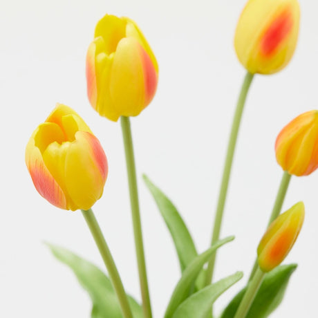 edg enzo de gasperi edg enzo de gasperi bouquet di 5 tulipani chiusi gomma olis h 40 cm giallo rosso ean 8059824081650