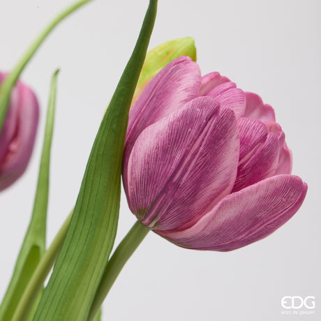edg enzo de gasperi edg enzo de gasperi bouquete tulipano chiuso x4 h 40 cm con bocciolo viola mix ean 8059824612847