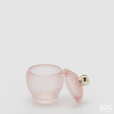 edg enzo de gasperi edg enzo de gasperi contenitore decorativo micro quadretti bombato h 115 cm d 85 cm rosa ean 8059824610553