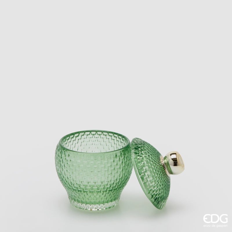 edg enzo de gasperi edg enzo de gasperi contenitore decorativo micro quadretti bombato h 115 cm d 85 cm verde ean 8059824610577