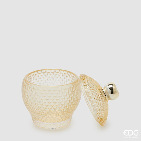 edg enzo de gasperi edg enzo de gasperi contenitore decorativo micro quadretti bombato h 145 cm d 105 cm giallo ean 8059824610478