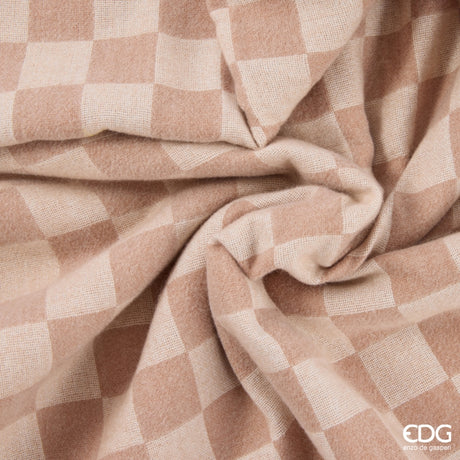 edg enzo de gasperi edg enzo de gasperi karierte Decke 152 x 127 cm Polyester weiß-rosa EAN 8059824624246
