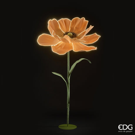 edg enzo de gasperi edg enzo de gasperi decoro anemone jumbo led 12v 300w con base h 160 cm d 100 cm arancione ean 8059824640277