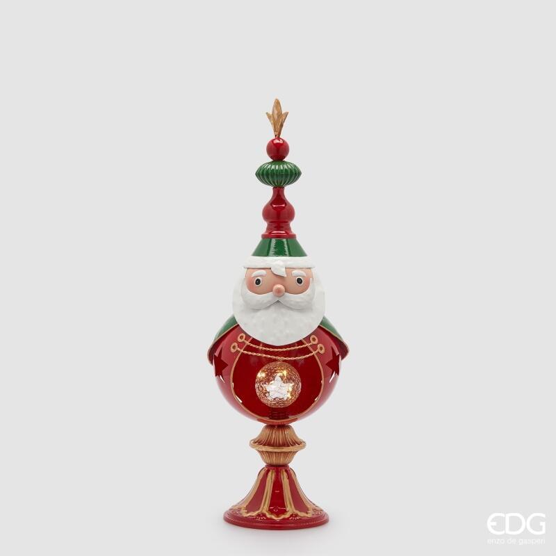 edg enzo de gasperi edg enzo de gasperi decoro babbo natale led h 53 cm d 16 cm green red ean 8059824542106
