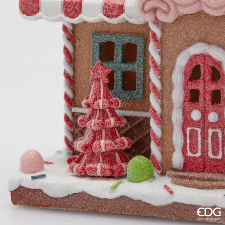 edg enzo de gasperi edg enzo de gasperi decoro casetta marzapane natale led h 285 cm l 21 cm l 14 cm multicolo ean 8059824567017