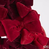 edg enzo de gasperi edg enzo de gasperi decoro corona d 60 cm fiocchi ghirlanda natalizia velluto rosso ean 8059824507075
