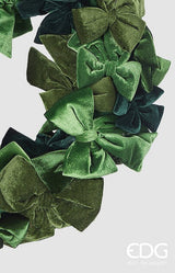 edg enzo de gasperi edg enzo de gasperi decoro corona d 76 cm fiocchi ghirlanda natalizia velluto verde ean 8059824567314