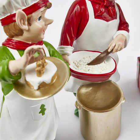 edg enzo de gasperi edg enzo de gasperi decoro elfo cuoco di natale ass h 30 cm green red 1 pz ean 8059824389497