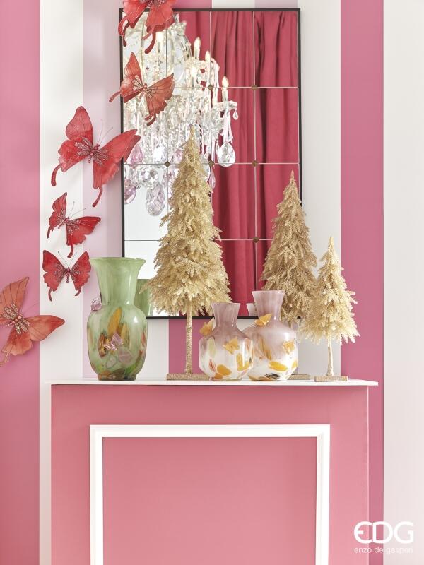 edg enzo de gasperi edg enzo de gasperi decoro natale farfalla con clip d 23 cm burgundy ean 8059824511119