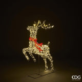 edg enzo de gasperi edg enzo de gasperi decoro natale renna con fiocco 720 microled h 93 cm l 50 cm l 18 cm ip44 gold ean 8059824546951
