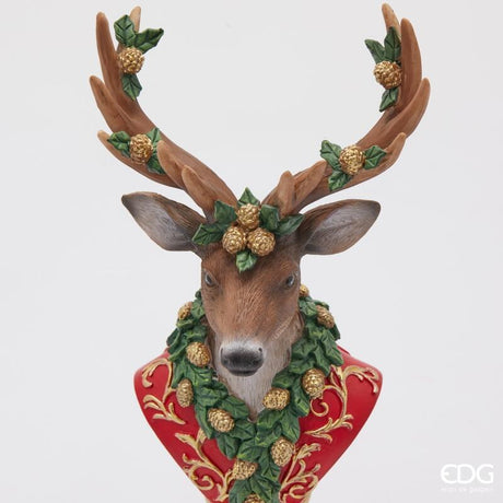 edg enzo de gasperi edg enzo de gasperi decoro renna natale h 33 cm l 16 cm l 125 cm multicolor ean 8059824540737
