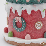 edg enzo de gasperi edg enzo de gasperi decoro torta xmas natale h 30 cm d 16 cm green red ean 8059824561589