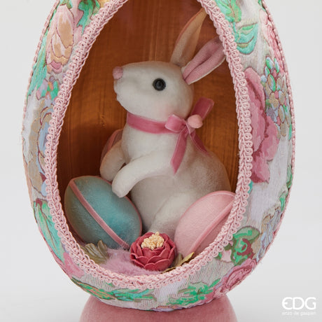 edg enzo de gasperi edg enzo de gasperi decoro uovo di pasqua con pulcino h 33 cm d 18 cm multicolor ean 8059824626004