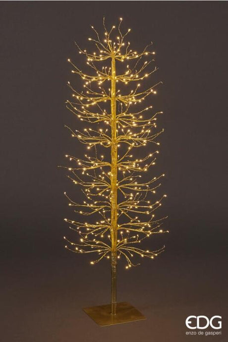 edg enzo de gasperi edg enzo de gasperi faggio con base 400 led di natale h 120 cm d 40 cm gold ean 8059824283177