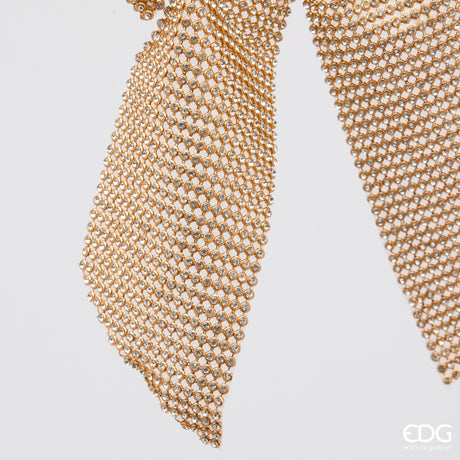 edg enzo de gasperi edg enzo de gasperi fiocco natalizio con diamanti da appendere h20 cm oro decorazione di natale ean 8059824714503
