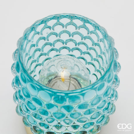 edg enzo de gasperi edg enzo de gasperi lampada da tavolo bubbles rotondo led h 11 cm d 85 cm ip20 scatola regalo blu ean 8059824611116