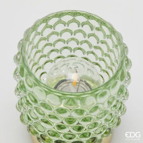 edg enzo de gasperi edg enzo de gasperi lampada da tavolo bubbles rotondo led h 11 cm d 85 cm ip20 scatola regalo verde ean 8059824611093