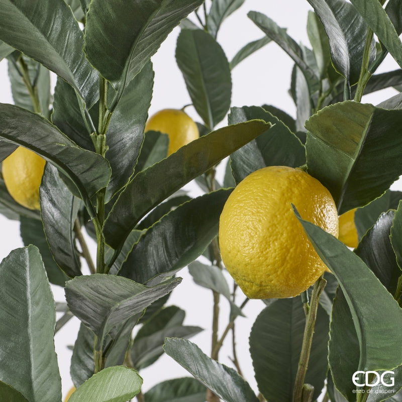 edg enzo de gasperi edg enzo de gasperi limone anti uv x13 con vaso pianta artificiale h 184 cm verde giallo ean 8059824655448