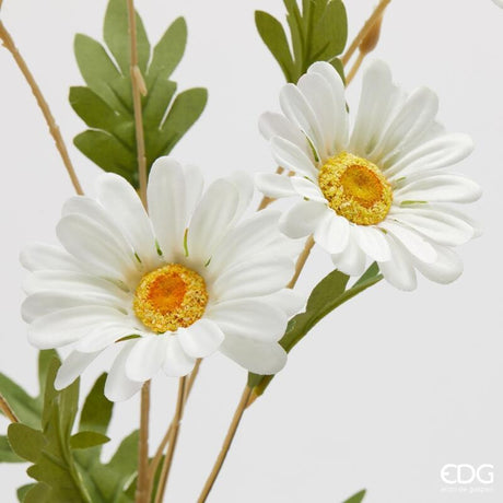 edg enzo de gasperi edg enzo de gasperi margherita ramo x5 con bocciolo h 77 cm pianta artificiale bianco ean 8059824581389