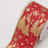 edg enzo de gasperi edg enzo de gasperi nastro pini natalizi h 65 cm l 10 mt rosso oro ean 8059824448675