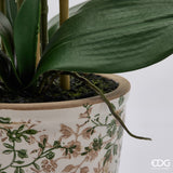 edg enzo de gasperi edg enzo de gasperi orchidea phalaenopsis x3 con bocciolo e vaso pianta artificiale h 65 cm bianco ean 8059824669872