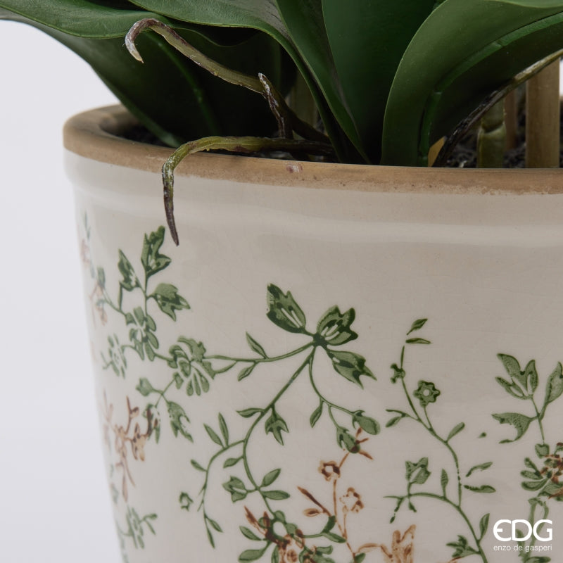 edg enzo de gasperi edg enzo de gasperi orchidea phalaenopsis x8 con bocciolo e vaso pianta artificiale h 90 cm bianco ean 8059824669285