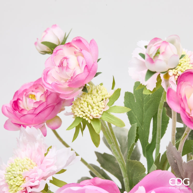 edg enzo de gasperi edg enzo de gasperi peonia bouquet mix cespuglio artificiale h 60 cm rosa scuro ean 8059824615602
