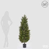 edg enzo de gasperi edg enzo de gasperi pianta artificiale cipresso h 150 cm verde con vaso anti uv per interno ed esterno ean 8059824655400