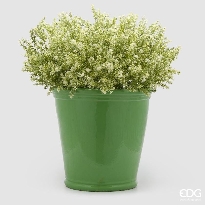 edg enzo de gasperi edg enzo de gasperi pianta artificiale erba palustre cespuglio h 55 cm white pianta decorativa realistica design moderno ean 8059824668516