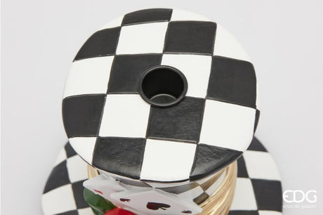 edg enzo de gasperi edg enzo de gasperi portacandela cappello natale h 145 cm d 16 cm white black ean 8059824531100