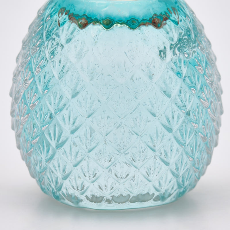 edg enzo de gasperi edg enzo de gasperi portacandela flower in vetro h 16 cm d 12 cm blu mix ean 8059824610355