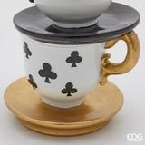 edg enzo de gasperi edg enzo de gasperi portacandela tazza natale h 22 cm d 10 cm white black ean 8059824560704