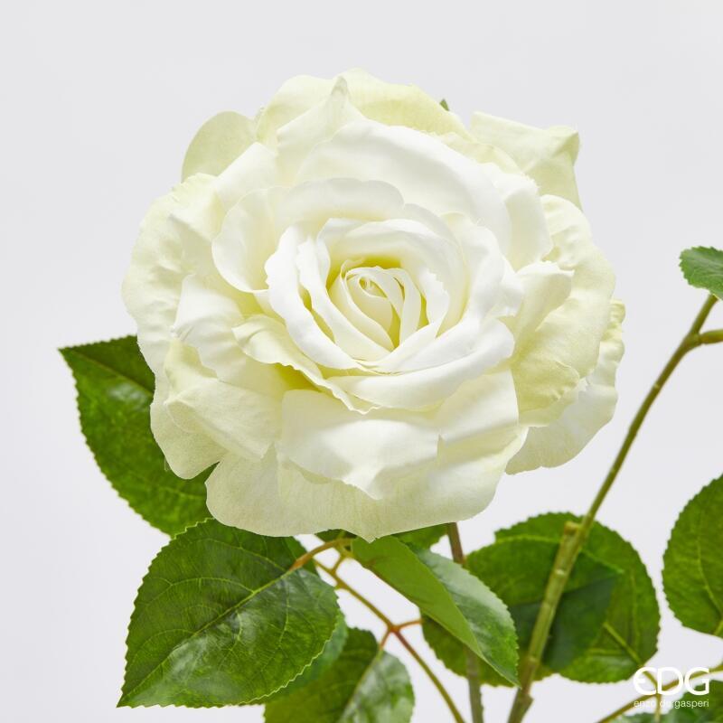 edg enzo de gasperi edg enzo de gasperi rosa gloria ramo con foglie e bocciolo h 60 cm pianta artificiale verde chiaro ean 8059824491916