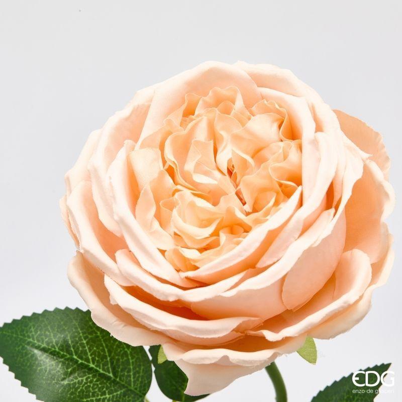 edg enzo de gasperi edg enzo de gasperi rosa ramo con foglie h 50 cm pianta artificiale colore salmone ean 8059824634160
