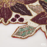 edg enzo de gasperi edg enzo de gasperi runner stellanatale l 90 cm l 30 cm con perline in vetro white red ean 8059824559937