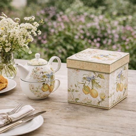 edg enzo de gasperi edg enzo de gasperi set tea for one porcellana h 13 cm d 12 cm 490 320 ml confezione regalo giallo ean 8056372397356