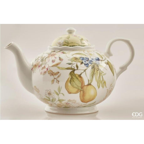 edg enzo de gasperi edg enzo de gasperi teiera porcellana h 14 cm d 15 cm 1080 ml confezione regalo giallo ean 8056372397387