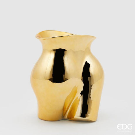 edg enzo de gasperi edg enzo de gasperi vaso chakra booty h 26 cm 22 x 16 cm ceramica oro ean 8059824078872