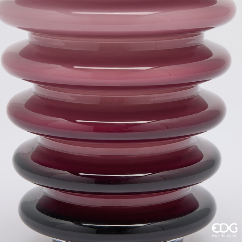 edg enzo de gasperi edg enzo de gasperi vaso dischi svasato vetro h 30 cm d 175 cm rosa antico ean 8059824609410