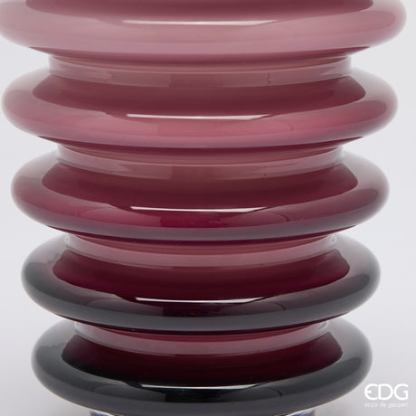 edg enzo de gasperi edg enzo de gasperi vaso dischi svasato vetro h 30 cm d 175 cm rosa antico ean 8059824609410