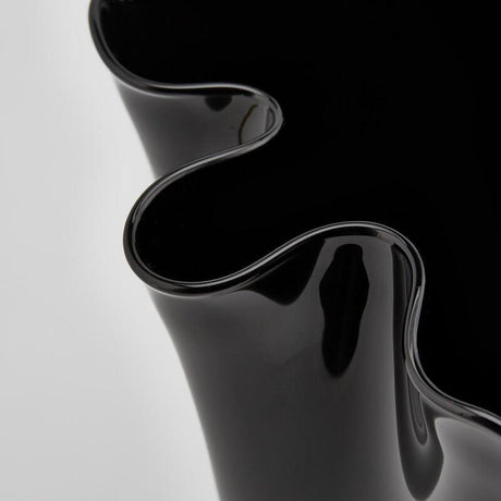 edg enzo de gasperi edg enzo de gasperi vaso drappo nida h 40 cm d 30 cm vetro nero ean 8031295822253