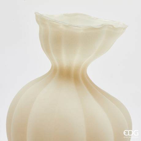 edg enzo de gasperi edg enzo de gasperi vaso flow sinuoso h 30 cm d 195 cm waterproof vetro avorio ean 8059824596963