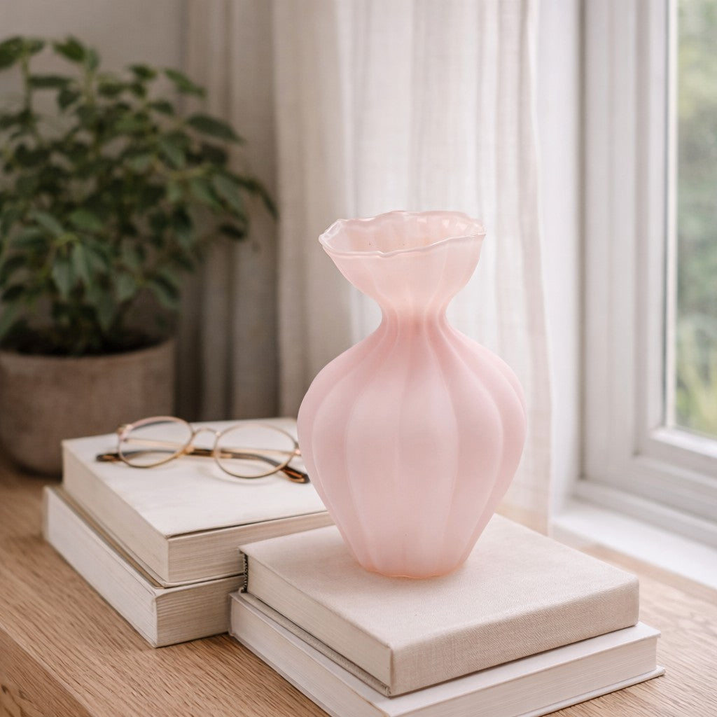 edg enzo de gasperi edg enzo de gasperi vaso flow sinuoso h 305 cm d 195 cm waterproof vetro satinato pink ean 8059824630612