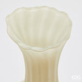 edg enzo de gasperi edg enzo de gasperi vaso flow sinuoso h 31 cm d 17 cm waterproof vetro avorio ean 8059824596826