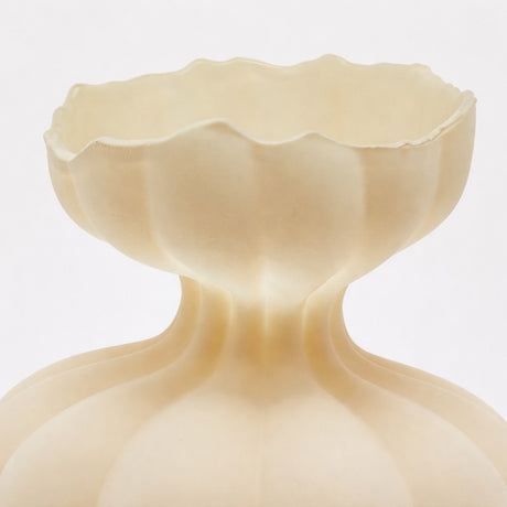 edg enzo de gasperi edg enzo de gasperi vaso flow sinuoso h 32 cm d 26 cm waterproof vetro avorio ean 8059824597229